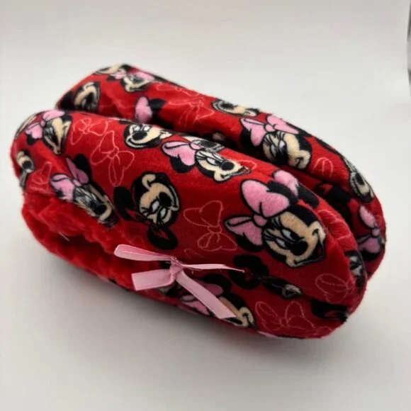 Toddler Slippers Disney Minnie Mouse 2T/3T Socks Fun Cute Warm NWT Classic Cute - Picture 3 of 6